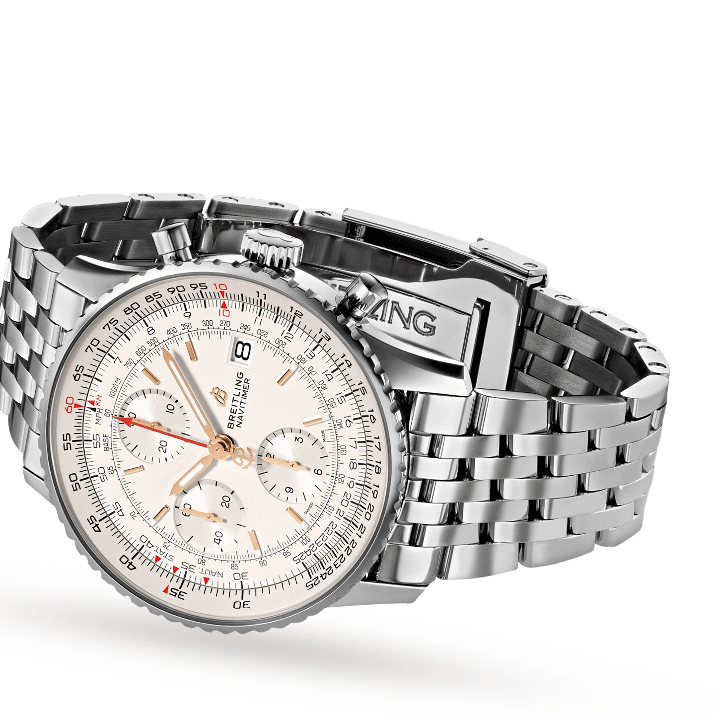 MIROTIME 1016 Swiss Breitling Navitimer 1 Chronograph 41 Steel Pilot A13324121G1A1